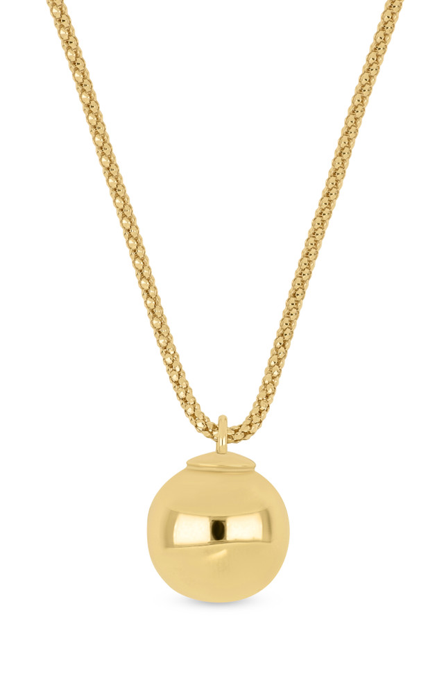 14K Yellow Gold Statement Ball Necklace