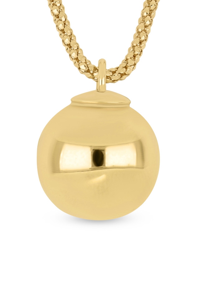 14K Yellow Gold Statement Ball Necklace
