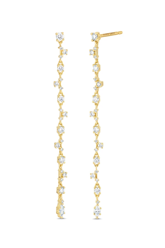 18K Yellow Gold Solstice Natural Diamond Drop Earrings