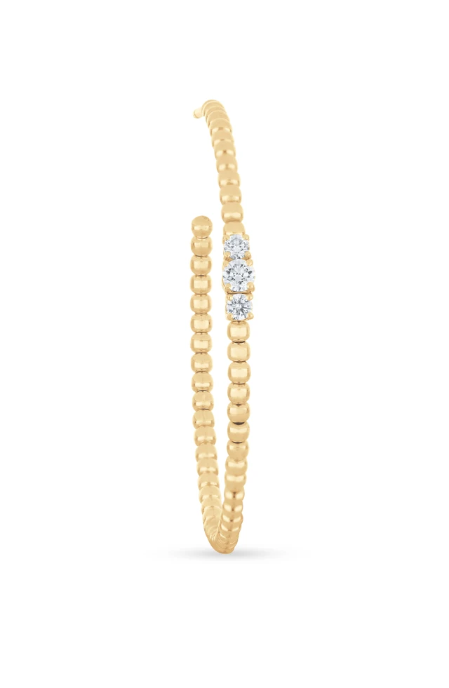 18K Yellow Gold Liora Natural Diamond Hoop Earrings