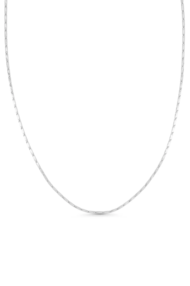 14K White Gold Chain Necklace
