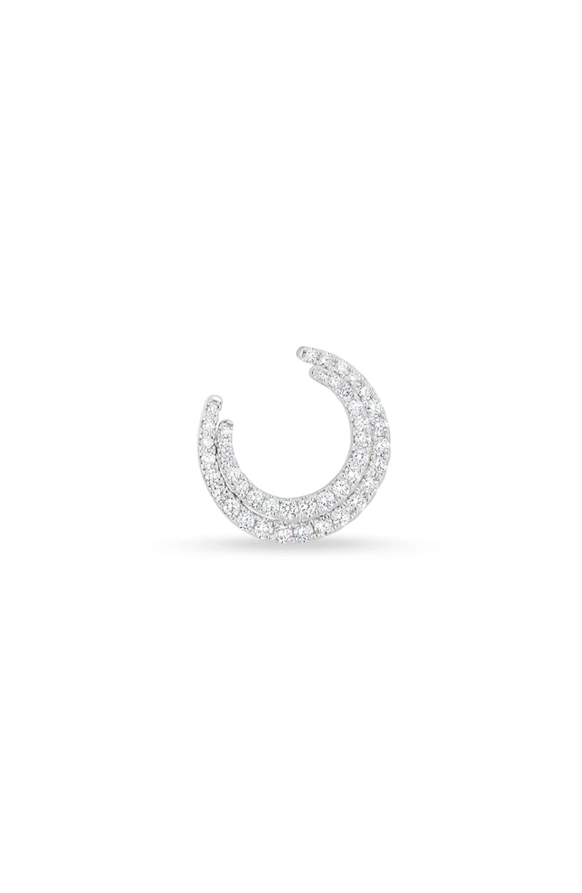 18K White Gold Bardot Natural Diamond Wrap Stud Earrings