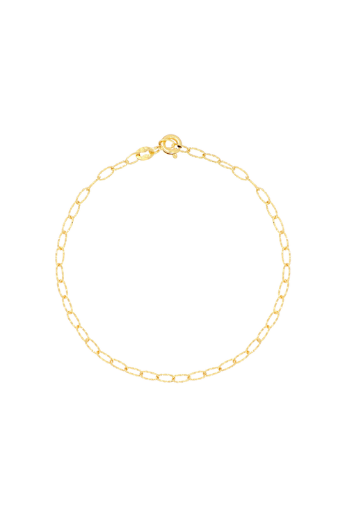 14K Yellow Gold Bony Levy Textured Chain Bracelet