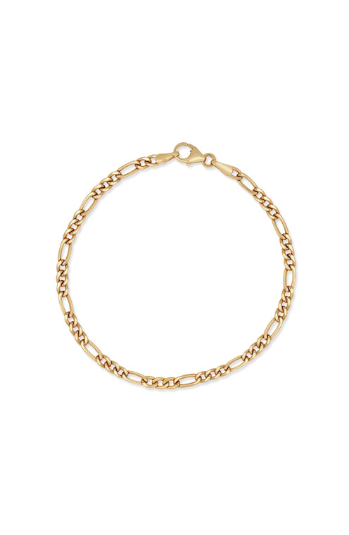 14K Yellow Gold Figaro Chain Bracelet