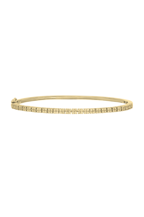 18K Yellow Gold Diamond Bardot Bangle Bracelet