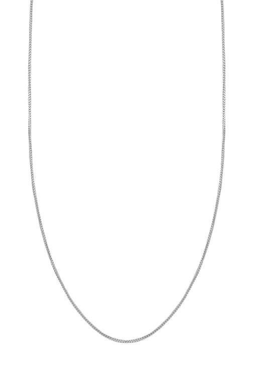 14K White Gold Men's Wheat Chain Necklace