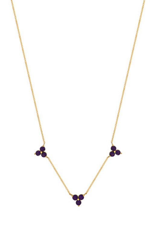 14K Yellow Gold Bony Levy Color Amethyst Trend Necklace