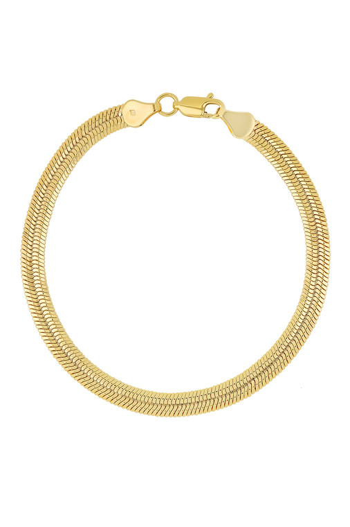 14K Yellow Gold Bony Levy Flat Chain Bracelet