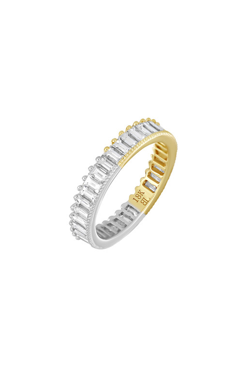 18K Two-Tone Gold Diamond Gatsby Eternity Ring