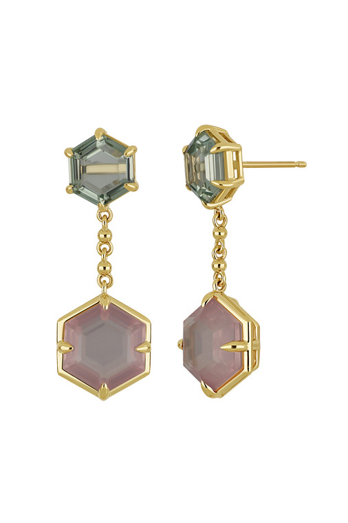 14K Yellow Gold Amethyst Drop Earrings 14K Yellow Gold Amethyst Drop Earrings