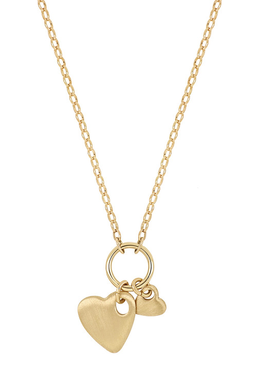 14K Yellow Gold Bony Levy Polished Heart Pendant Necklace