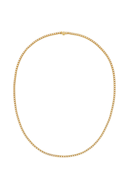 18K Yellow Gold Diamond Audrey Premium Tennis Necklace