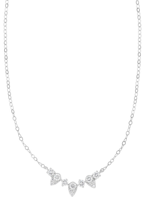 18K White Gold Maya Natural Diamond Pendant Necklace