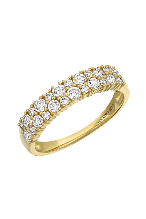 18K Yellow Gold Audrey Natural Diamond Band Ring