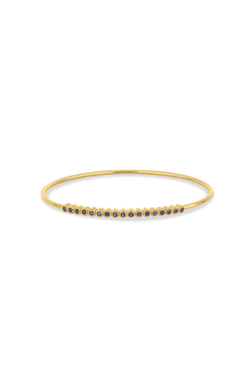 18K Yellow Gold El Mar Sapphire Minimalist Bangle Bracelet