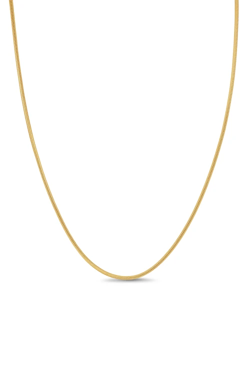 14K Yellow Gold Men's 1.4mm Snake Chain Necklace