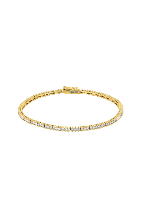 18K Yellow Gold Bardot Natural Diamond Classic Prong-Set Tennis Bracelet