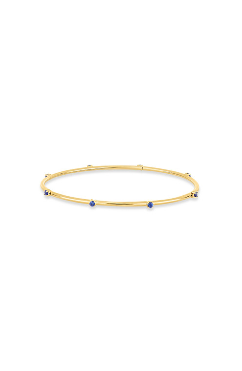 18K Yellow Gold El Mar Sapphire Infinity Bangle Bracelet