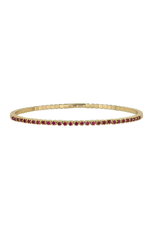 18K Yellow Gold El Mar Ruby Flexible Bracelet