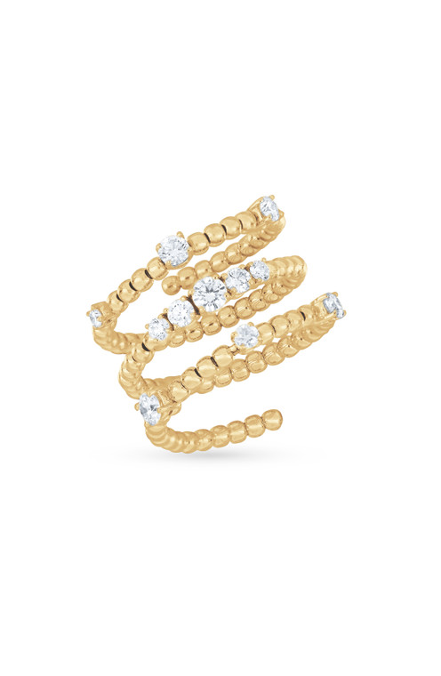 18K Yellow Gold Liora Natural Diamond Coil Ring