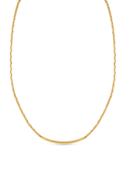 14K Yellow Gold Bar Necklace