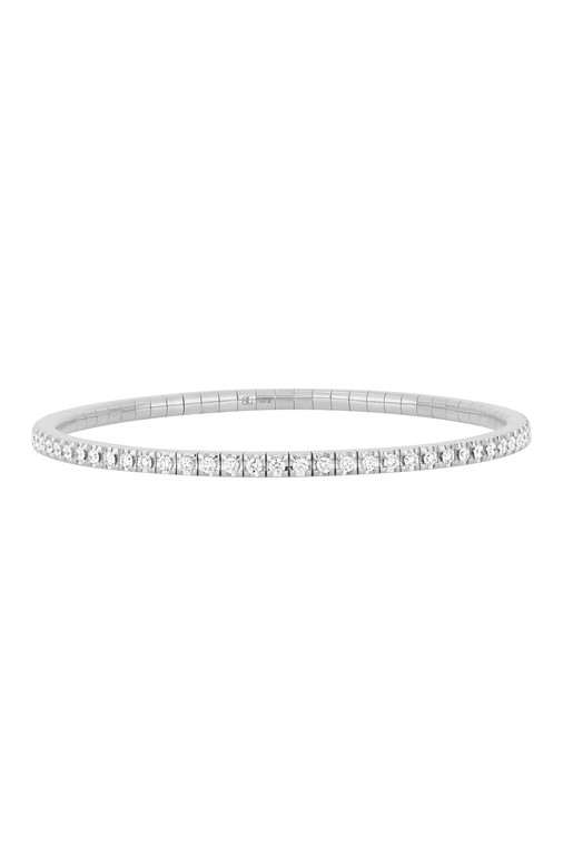 18K White Gold Audrey Natural Diamond Stretch Bracelet