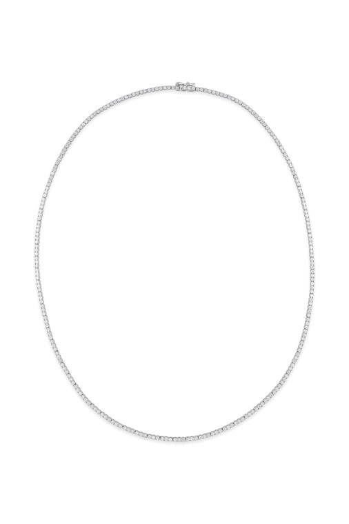 18K White Gold Audrey 2.50ct Natural Diamond Tennis Necklace