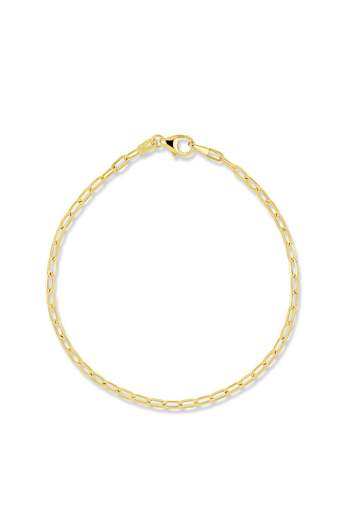 14K Yellow Gold 2.3mm Link Chain Bracelet