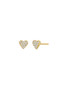 MIKA HEART DIAMOND STUD EARRINGS