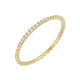 PAVE DIAMOND AND GOLD BEAD STACK RING