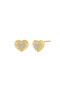 BL ICON TEXTURED HEART STUD EARRINGS