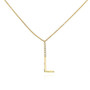 DIAMOND INITIAL NECKLACE YG