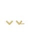 14K GOLD CHEVRON EARRING