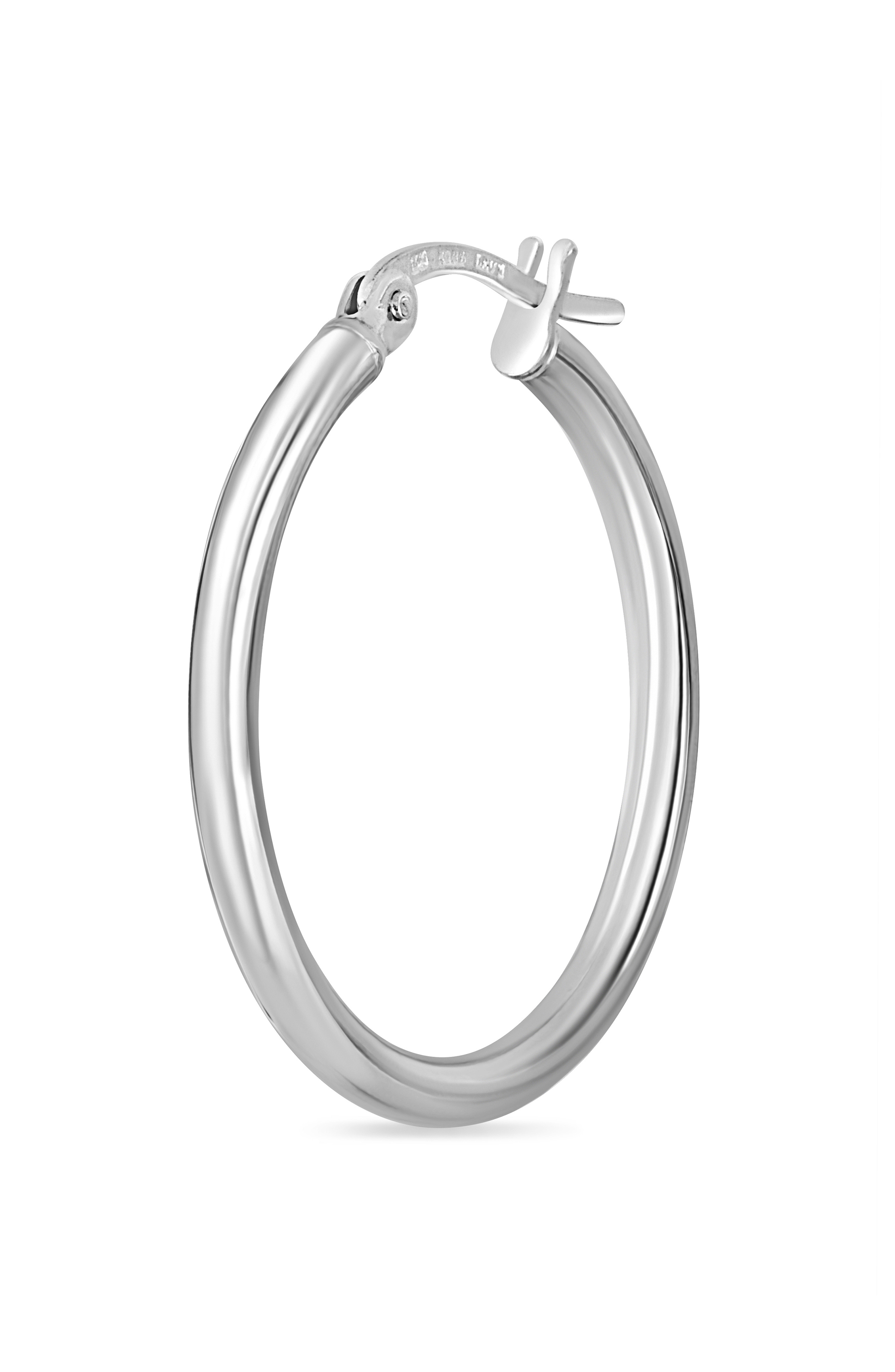 14K White Gold Bony Levy Large Hoop Earrings