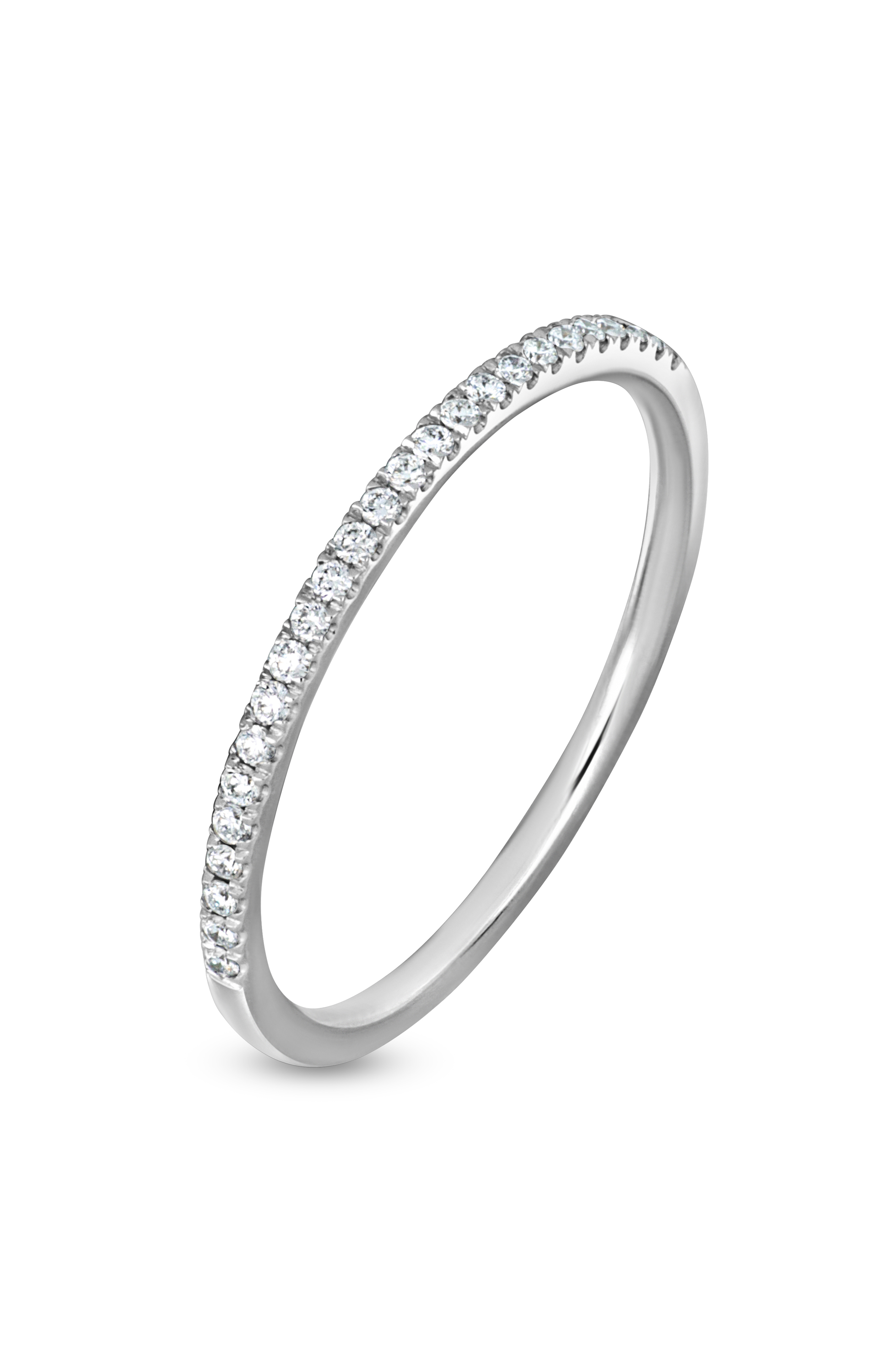 Diamond Stackable Ring - 18K White Gold