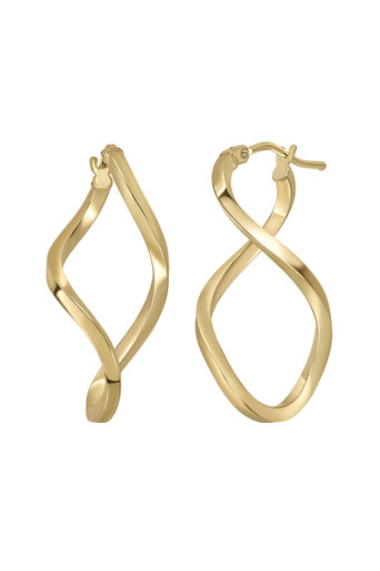 14K Yellow Gold Bony Levy Oversized Open Twist Hoop Earrings