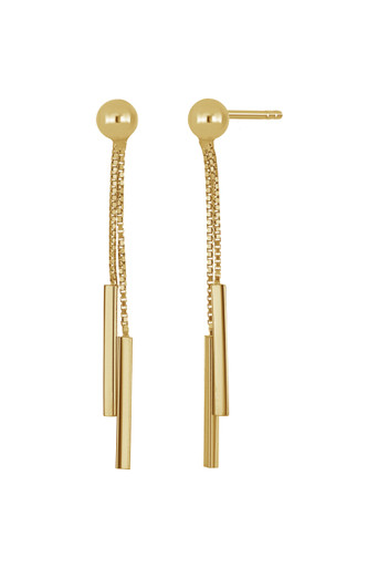 ★ wing bling★ 14k Arista Gold Bar Earrings fle638y__34622.1741137456.386.