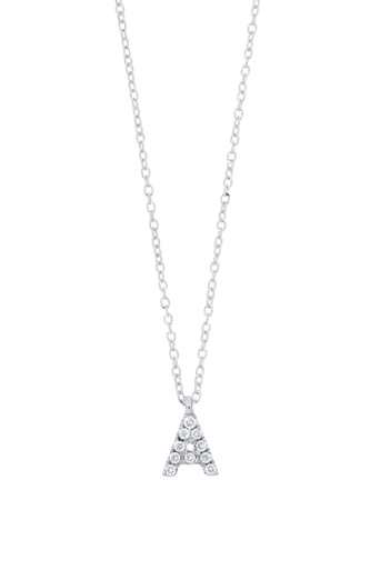 Bony Levy 18K White Gold Natural Diamond Bony Levy Mini Initial Pave Pendant Necklace TruScore & Quality Report