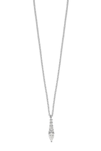 ネックレス・ペンダント VVV Ribbon Star Chain Drop Surgical Necklace 4BFK425 18K White Gold Diamond Liora Drop Pendant Necklace