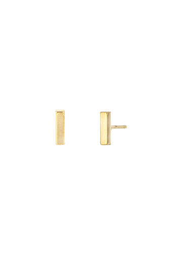 14K Yellow Gold Bony Levy Bar Stud Earrings