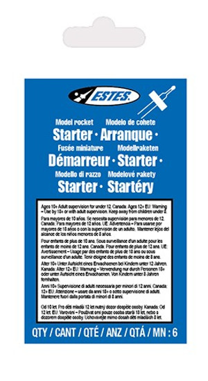 Starters (6 pk) Accessory for Flying Model Rockets - Estes 2302