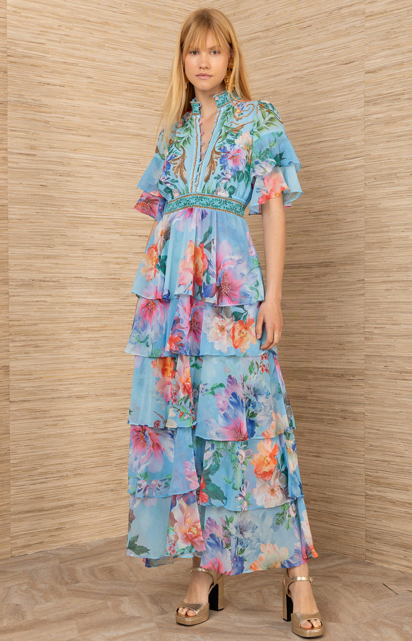 S/S SLV TIERED DRESS