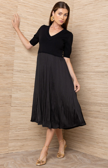LANDON SOLID MIDI DRESS