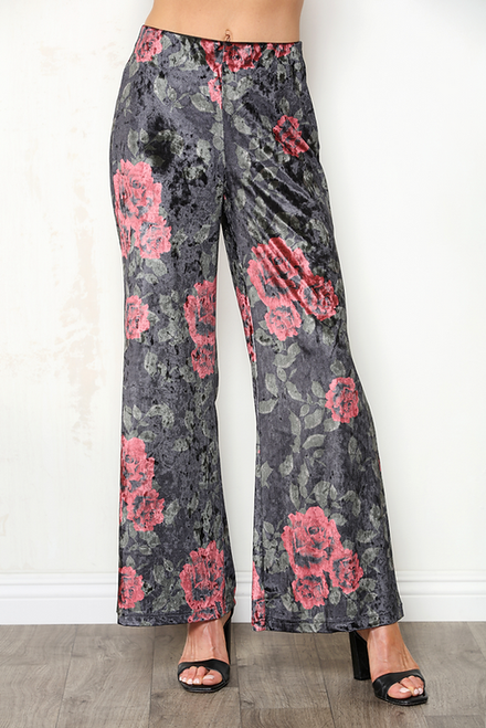 VELVET WIDE LEG PANT