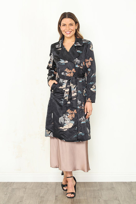 EMBROIDERED JACQUARD TRENCH