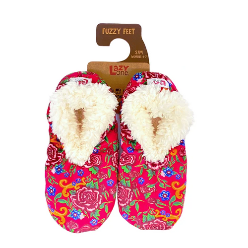 MADONNA INN CARPET PRINT FUZZY FEET SLIPPERS