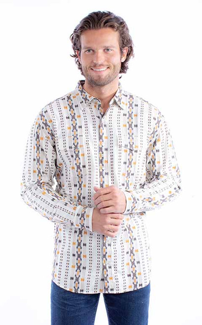 COTTON DOBBY STRIPE SNAP FRONT