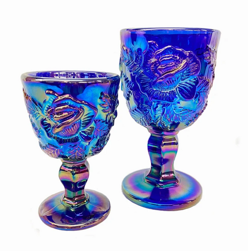 COBALT LUSTER GOBLET