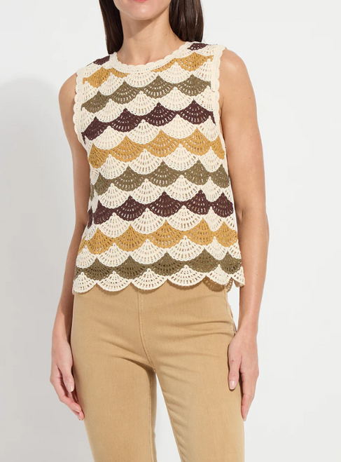 FAYE CROCHET KNIT SHELL