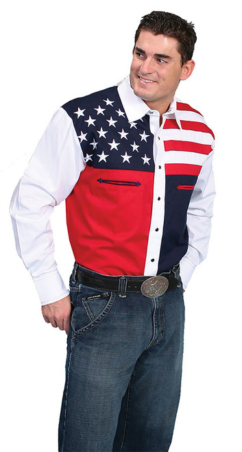 RED, WHITE & BLUE SHIRT